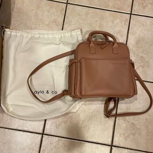 Ayla & Co Mini Diaper Backpack in tan